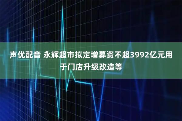 声优配音 永辉超市拟定增募资不超3992亿元用于门店升级改造等